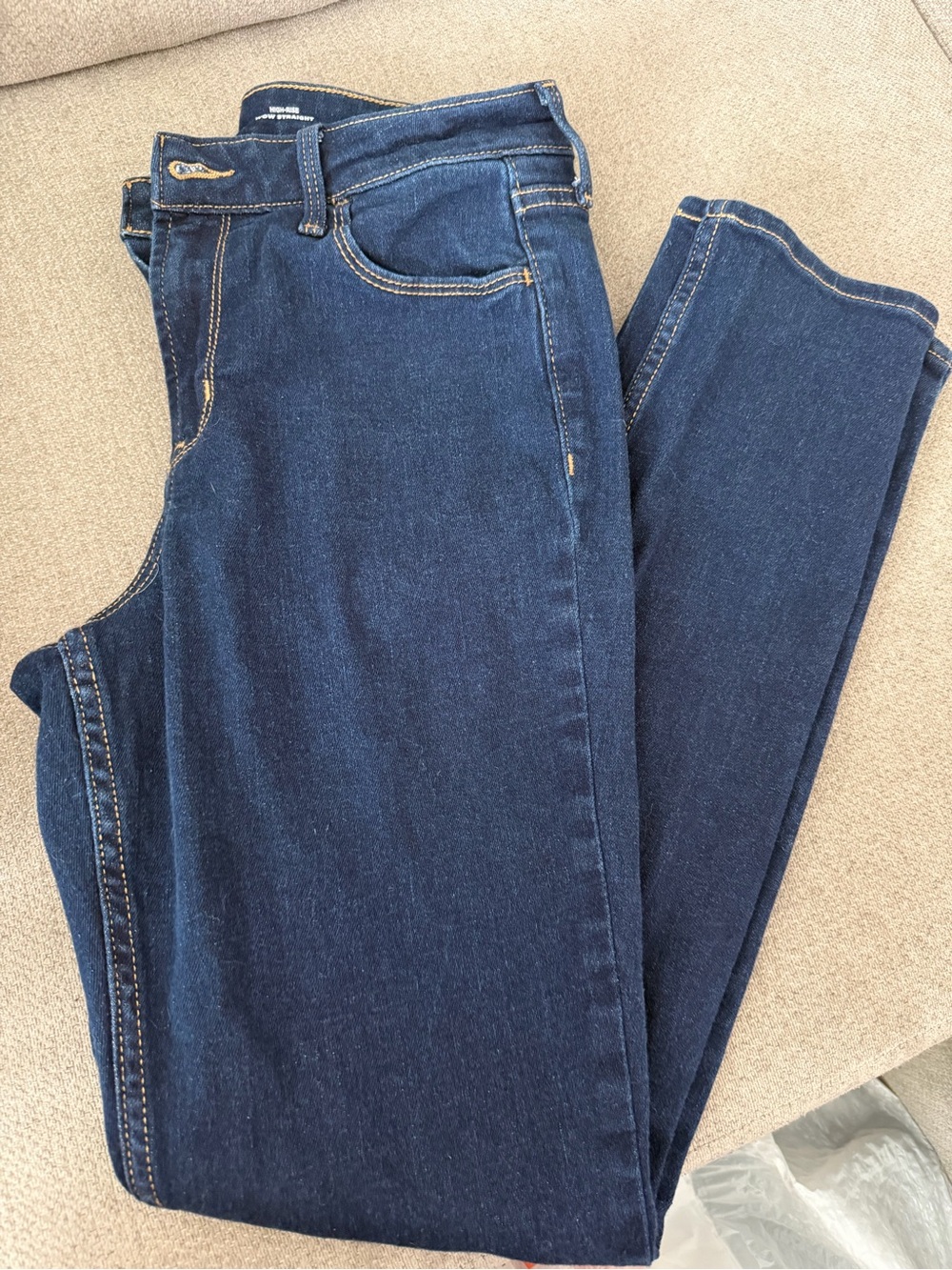 Old Navy Dark Indigo Straight-Leg Jeans